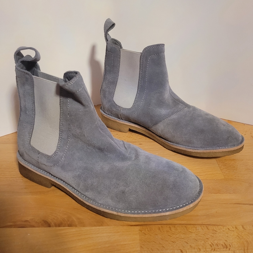 Men's Civil Regime Gray Suede Chelsea Boots sz 42(9)